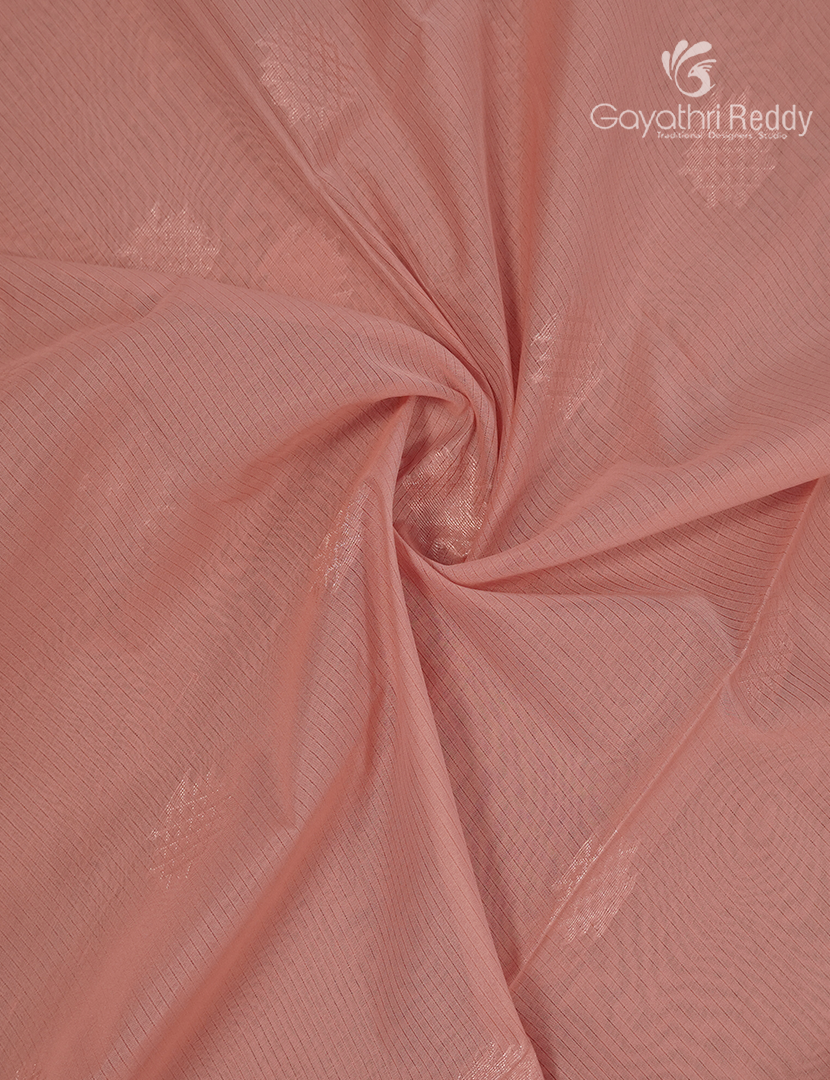 Kanchipuram Sico Saree in Peach and Teal Green