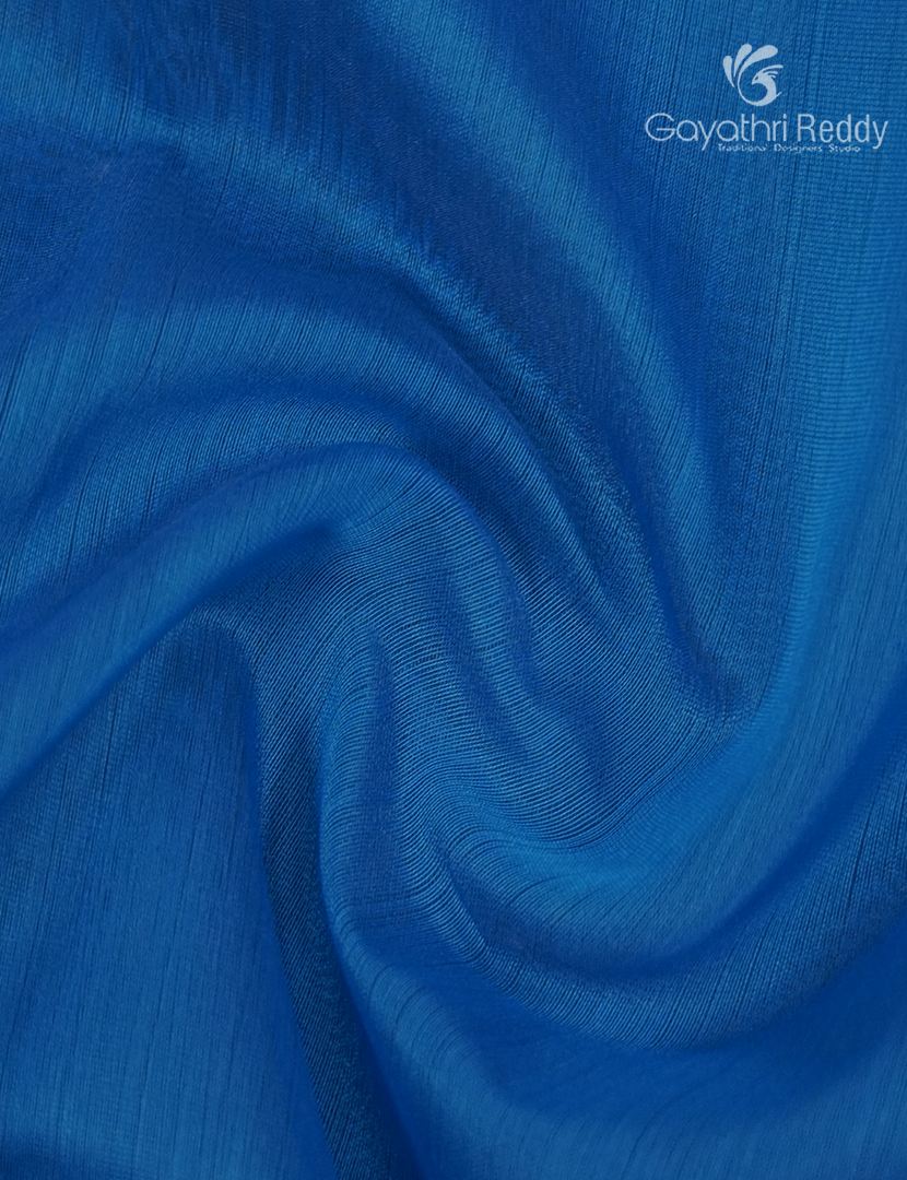 Pure Chanderi Sico Saree in Sky Blue
