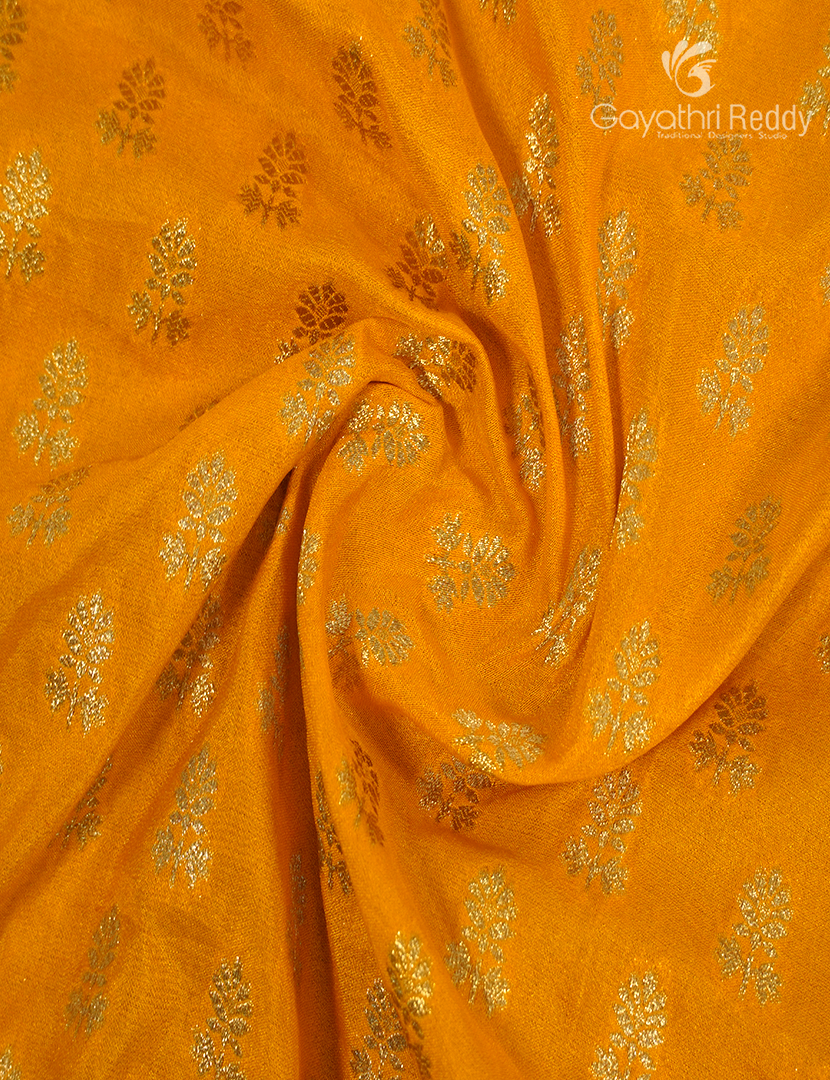 Banaras Georgette Saree in Golden Yellow
