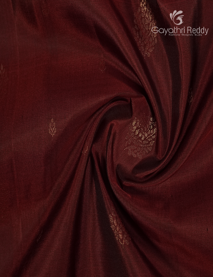 Pure Kanchipuram Soft Silk Saree in Deep Maroon and Green