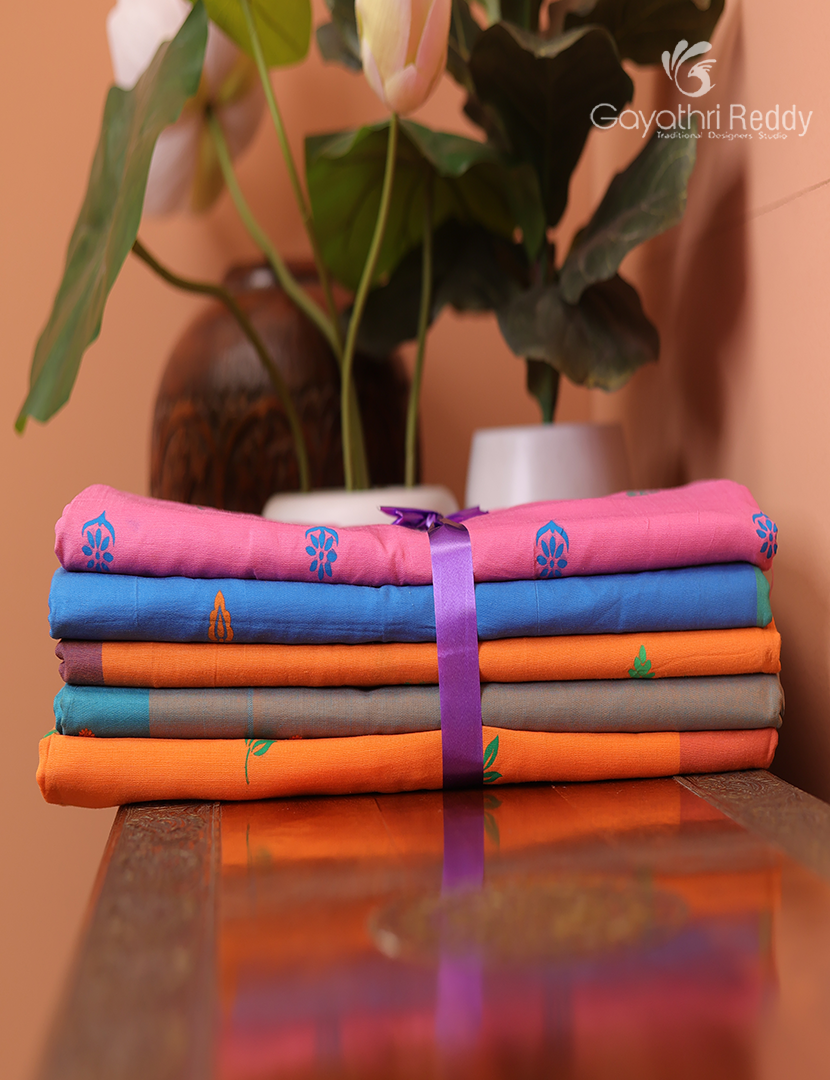 Silk Cotton Sarees Combo ( Set of 5 )
