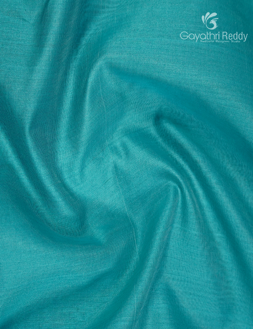Pure Chanderi Sico Saree in Sea Blue