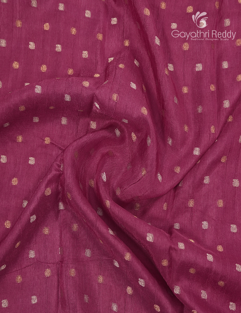 Semi Mysore Crepe Saree in Deep Onion Pink