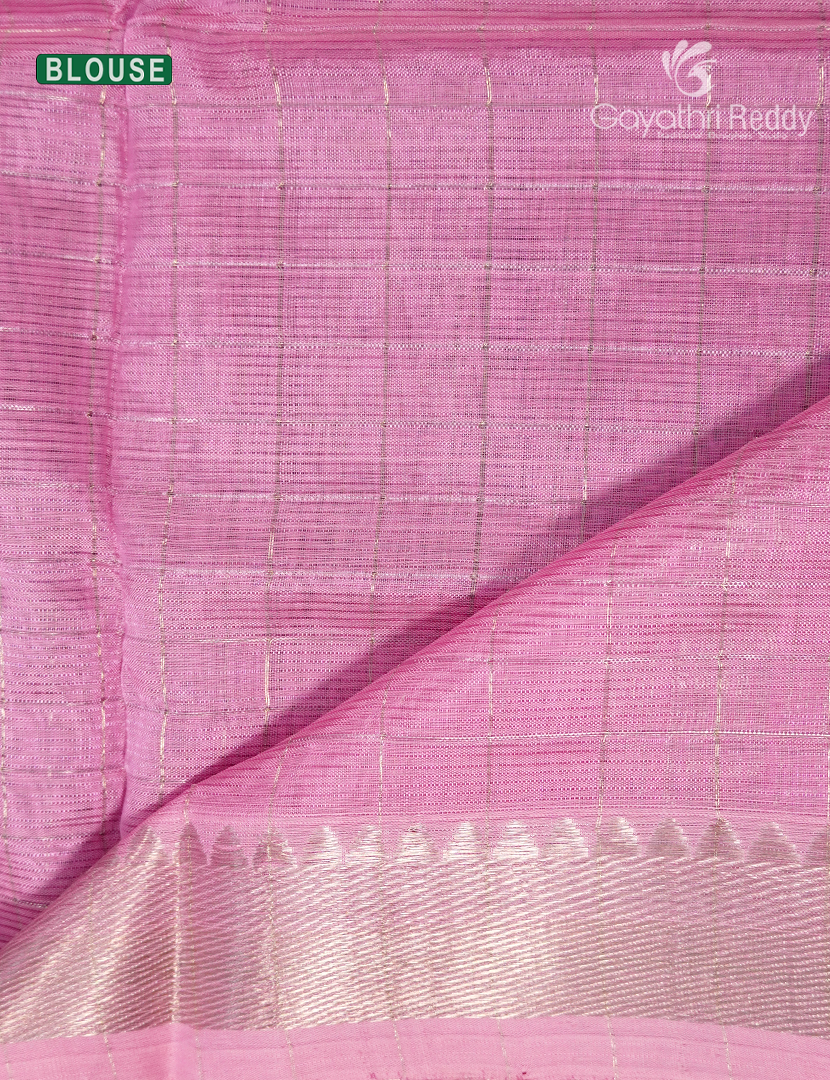 Pure Mangalagiri Langa Voni Set in Purple and Baby Pink