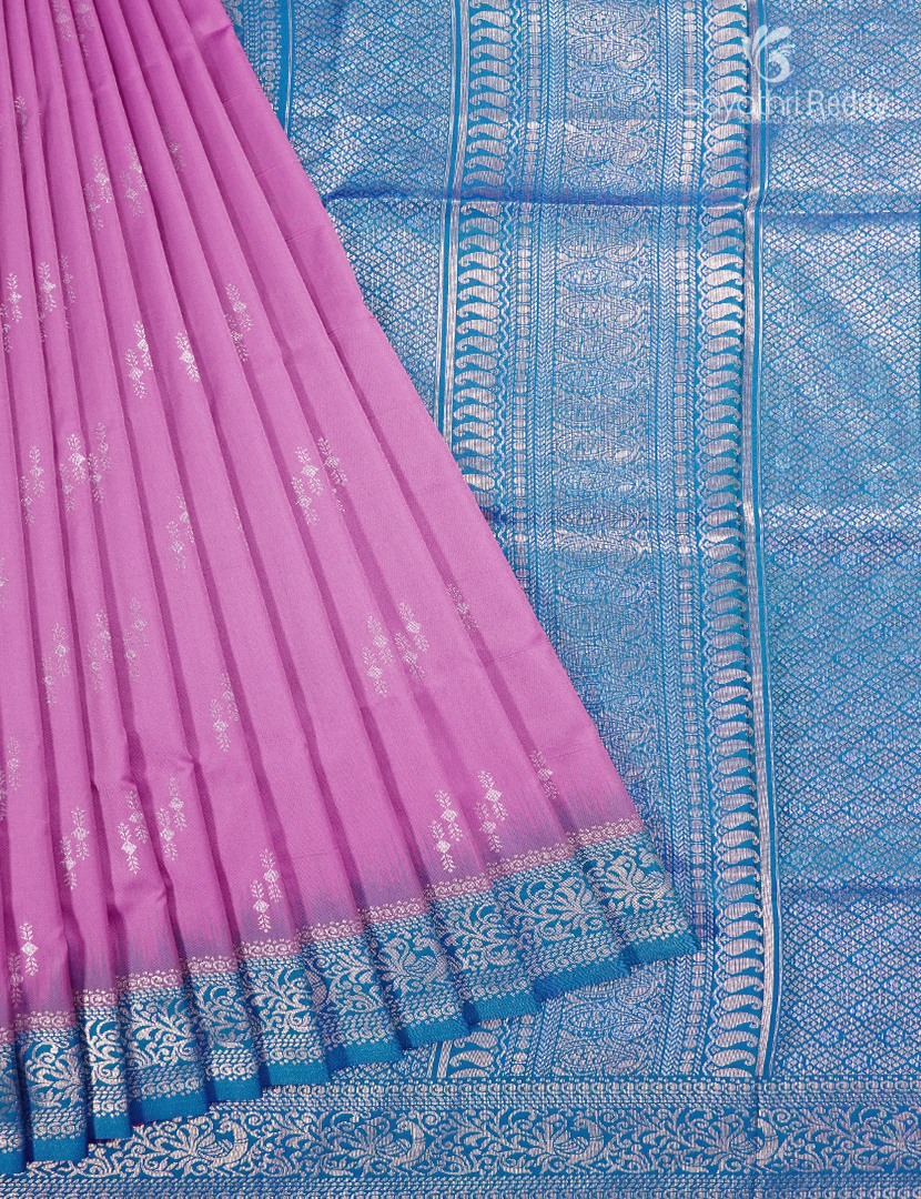 Semi Kanchipuran Silk Saree in Baby Pink and  Powder Blue