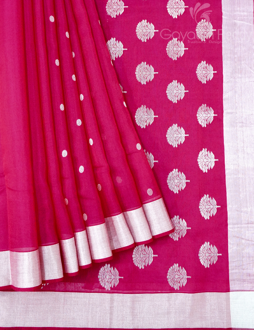 PURE CHANDERI SICO  SAREE-PCS656