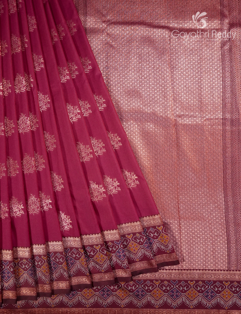 Semi Kanchipuram Art Silk Saree in Deep Pink