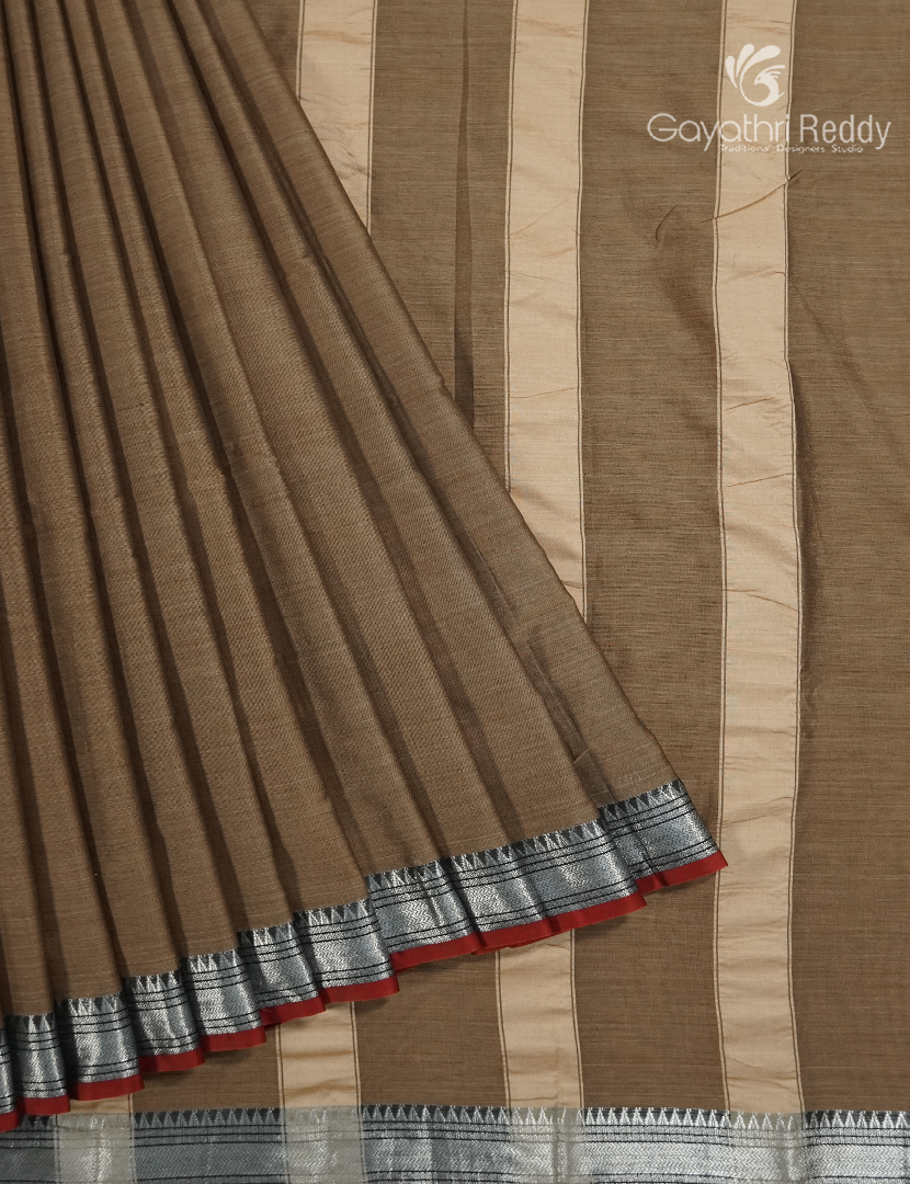 Pure Narayanpet Cotton Saree in Mehendi Green