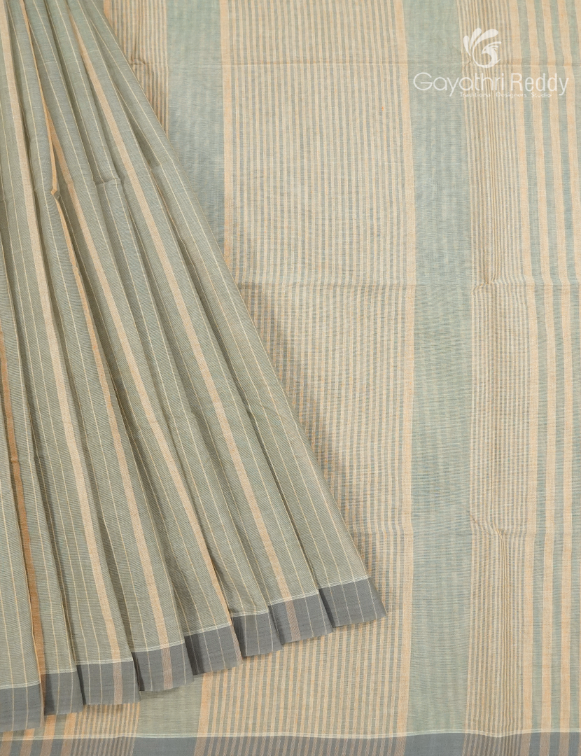 Pure Handloom Cotton Saree in Pista Green