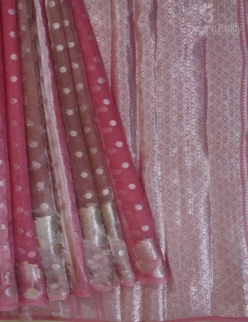 PURE BANARAS KORA SILK-BKS78