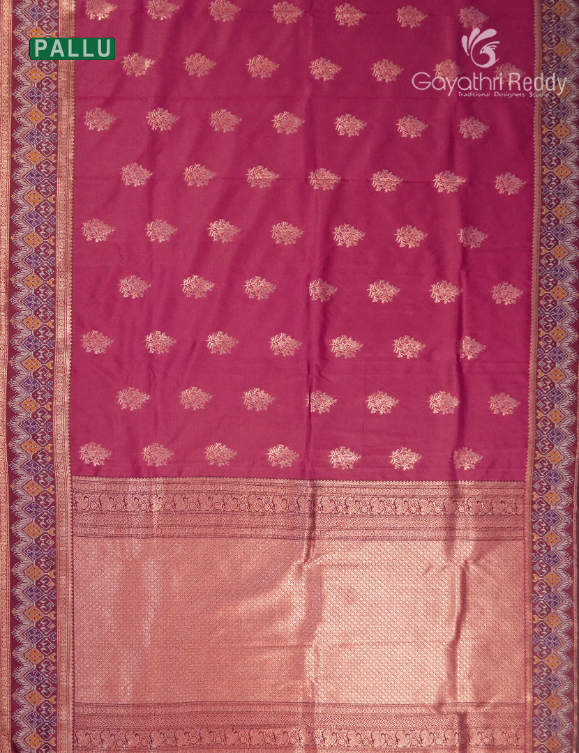 Semi Kanchipuram Art Silk Saree in Deep Pink