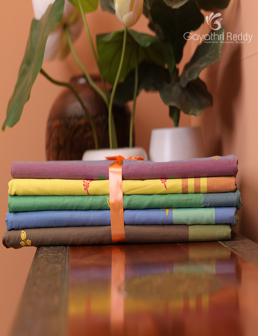 Silk Cotton Sarees Combo ( Set of 5 )