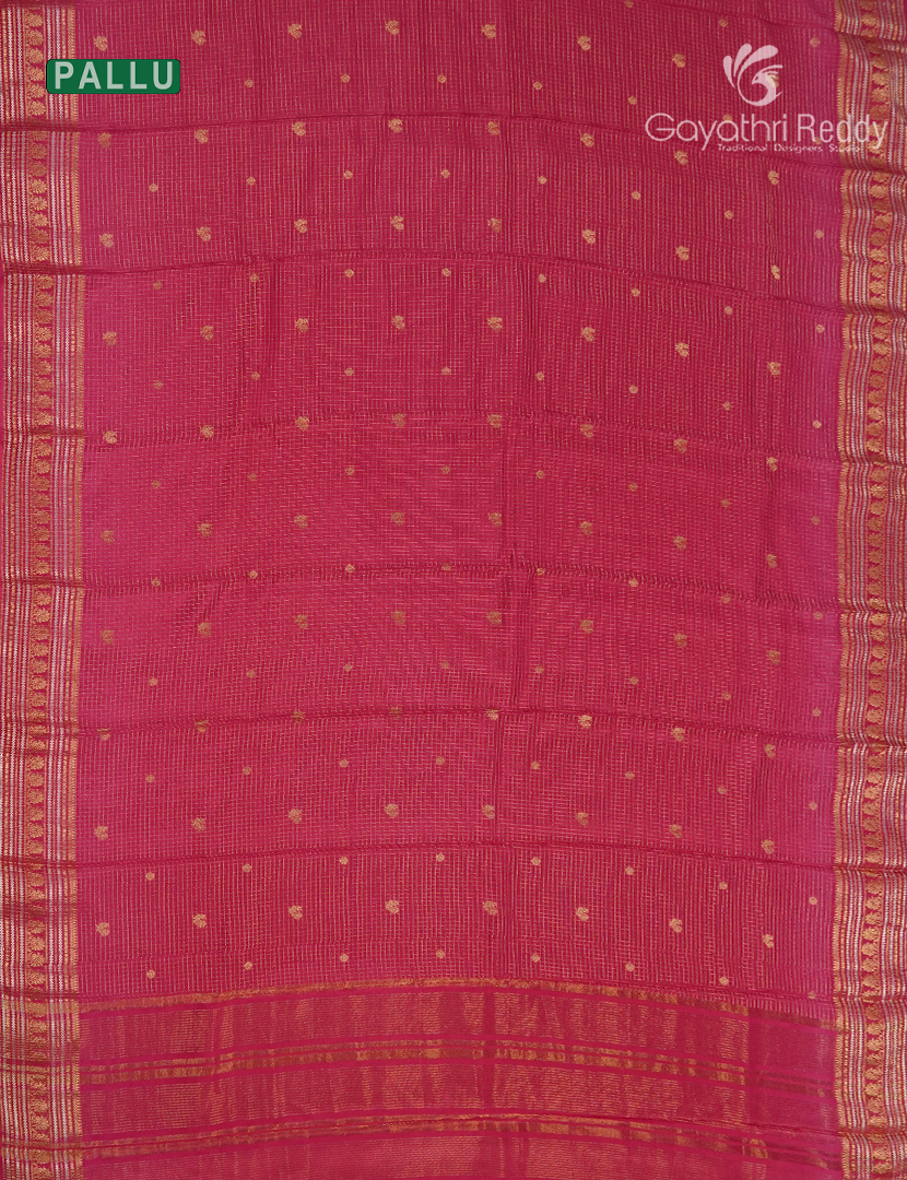Semi Mysore Crepe Saree in Rani Pink