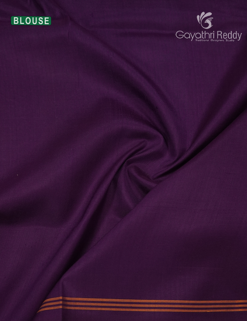 Pure Ikat Silk Saree in Deep Violet