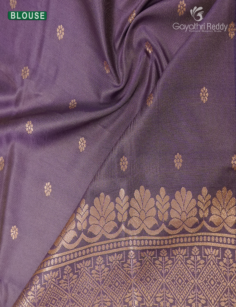Semi Kanchipuram Art Silk Saree in Pastel Peach