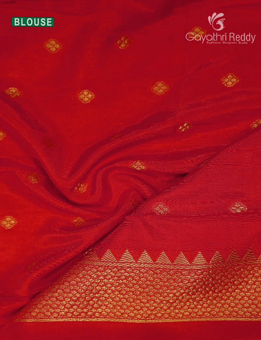 Pure Satin Silk Saree in Red