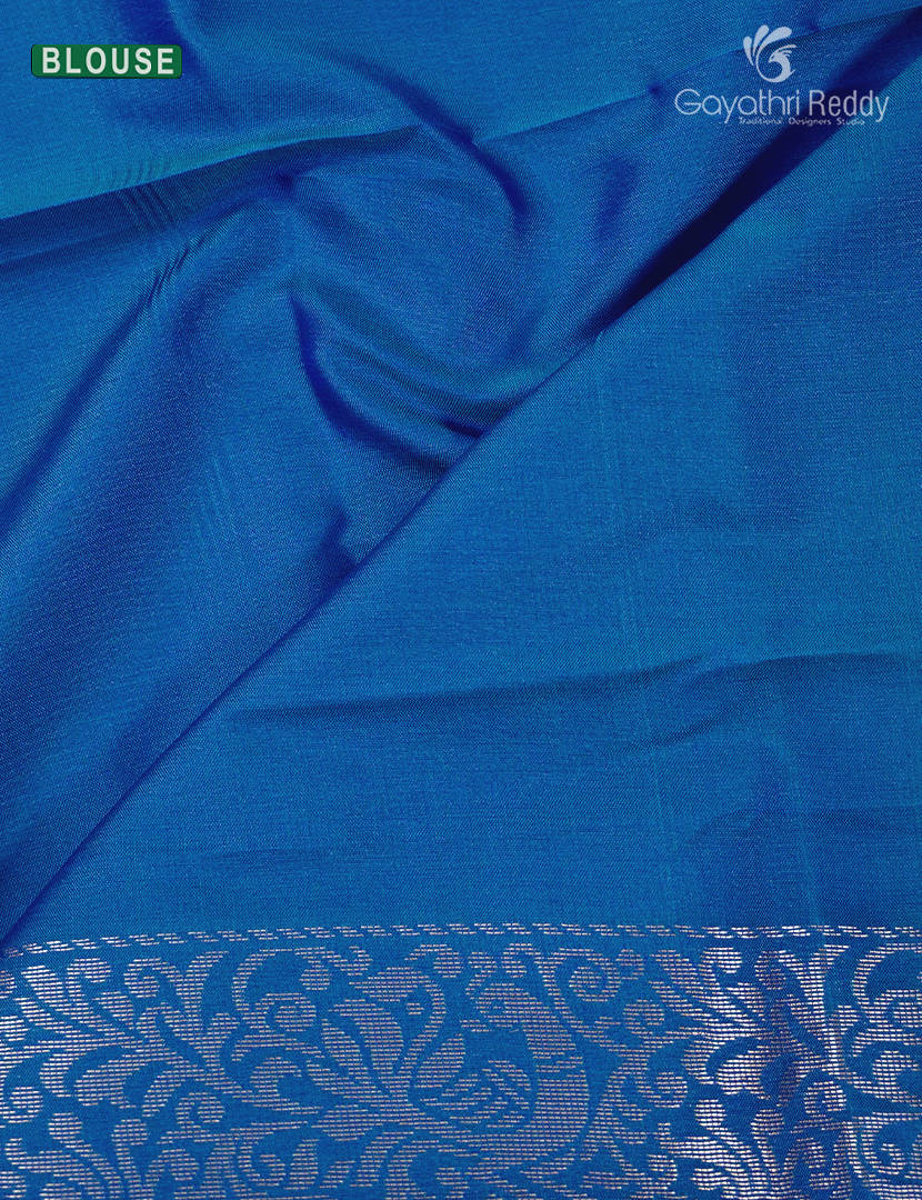 Semi Kanchipuran Silk Saree in Baby Pink and  Powder Blue