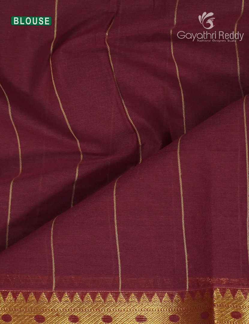 Pure Kanchi Cotton Saree in Maroon