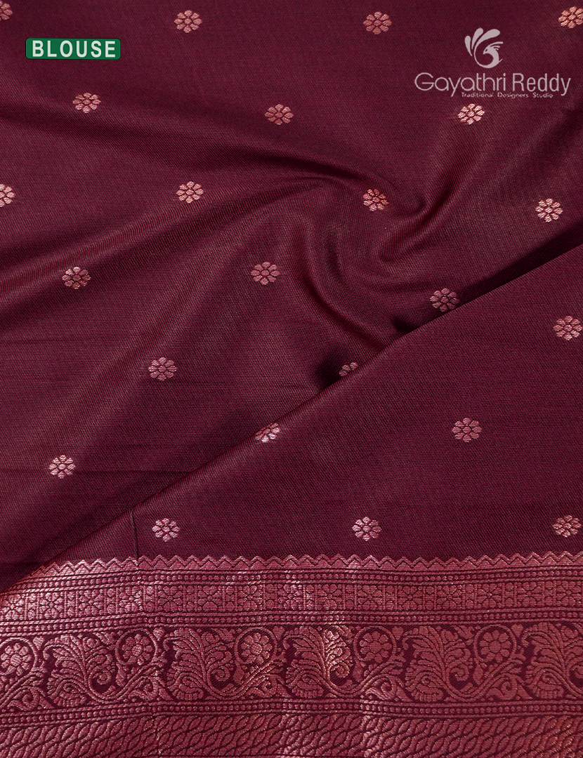 Semi Kanchipuram Art Silk Saree in Deep Pink