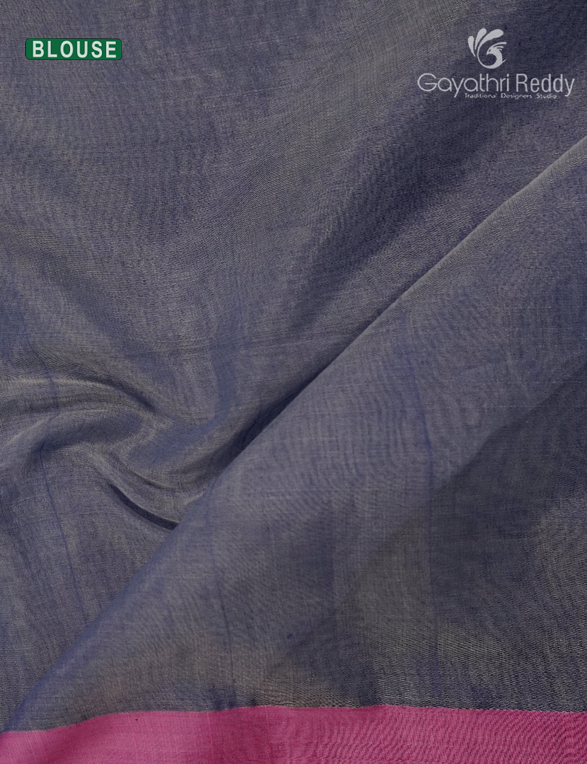 Pure Jamdani Kora Saree in Powder Blue