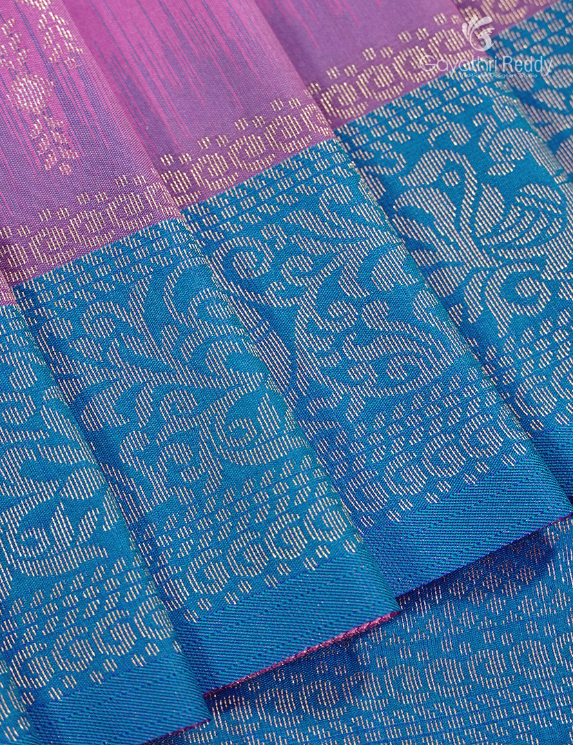 Semi Kanchipuran Silk Saree in Baby Pink and  Powder Blue