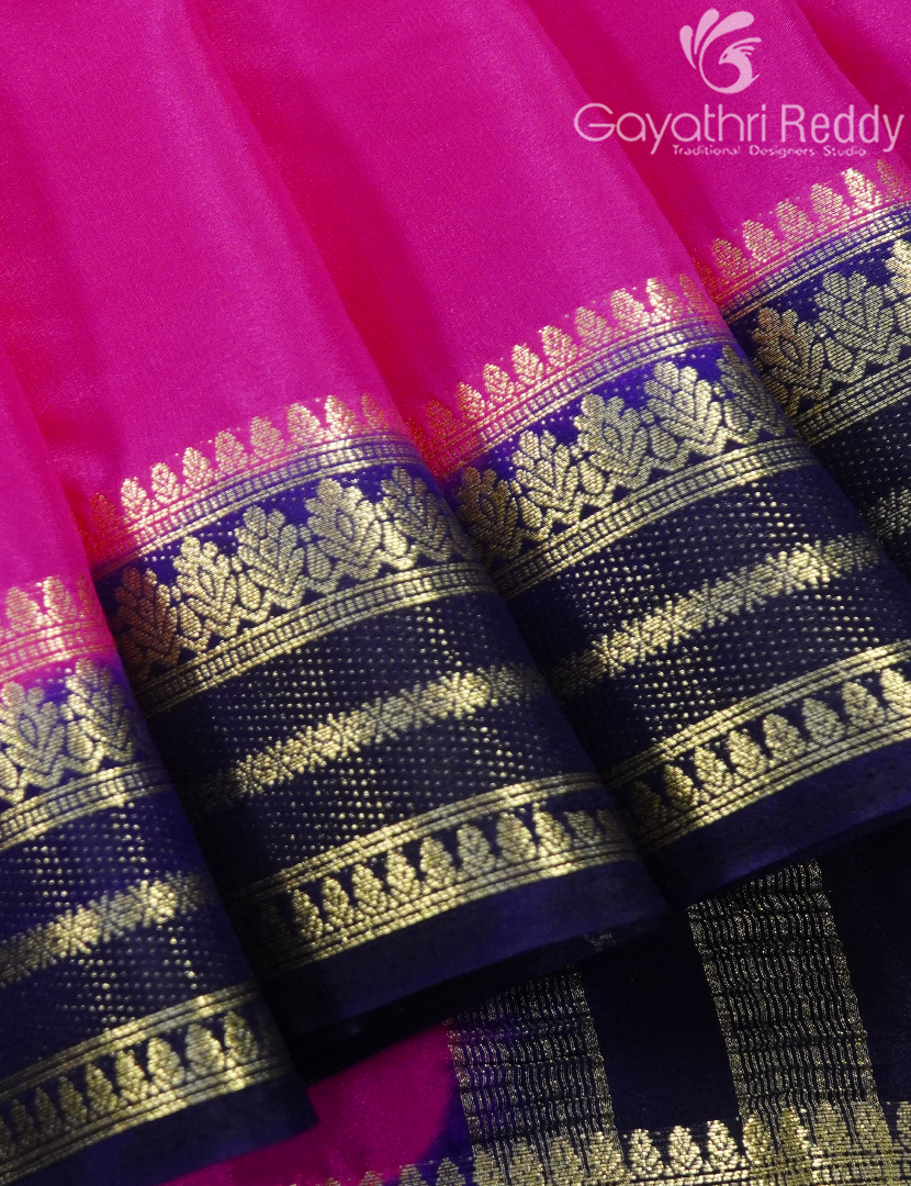 SEMI MYSORE CREPE SAREE-SMC324