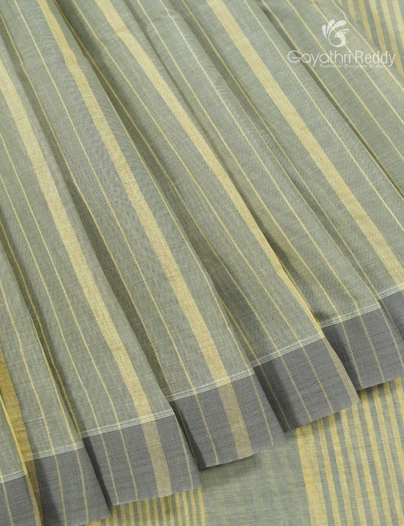 Pure Handloom Cotton Saree in Pista Green
