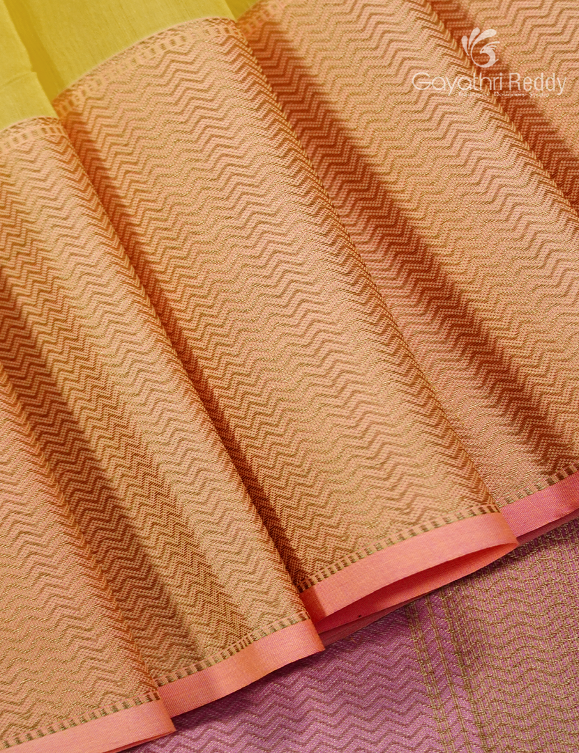 Pure Chanderi Sico Saree in Golden Yellow
