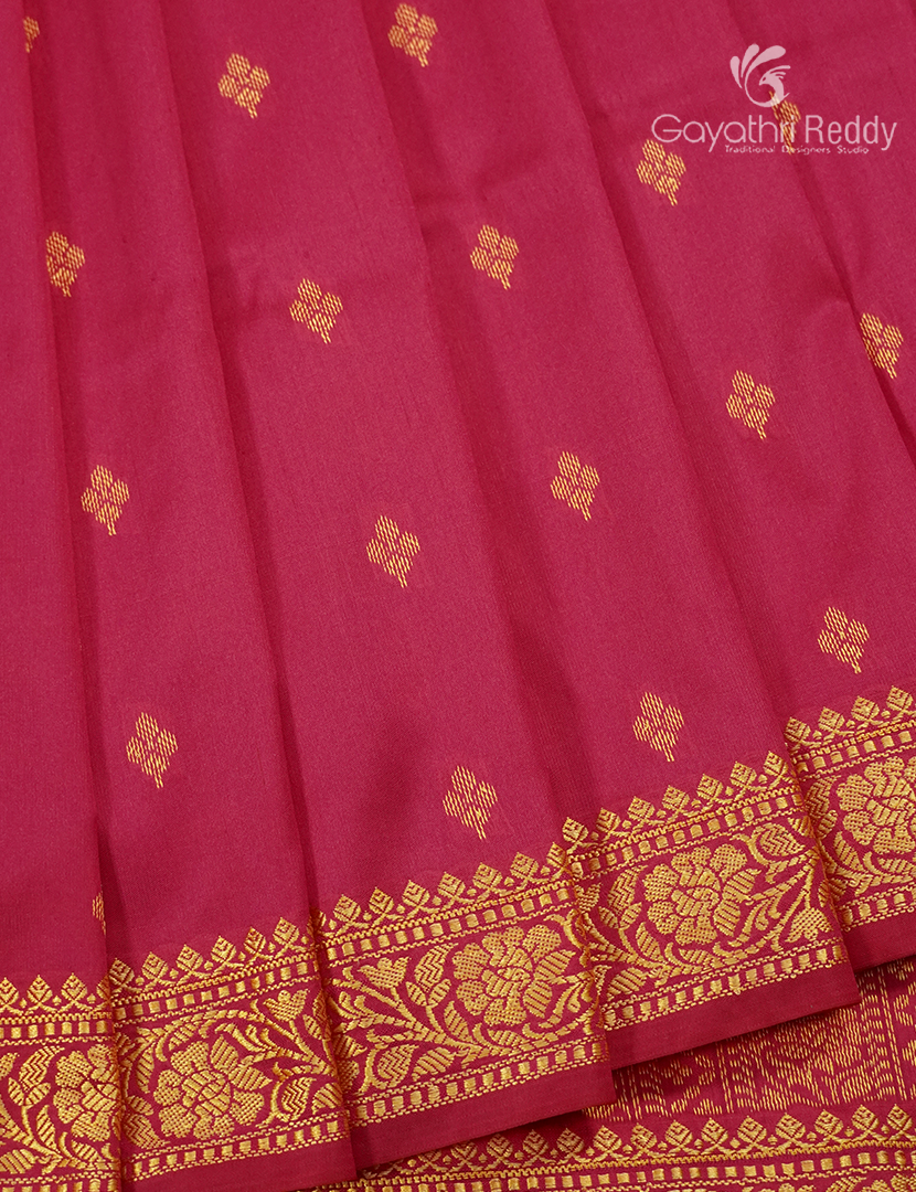 Semi Katan Silk Saree in Rose Pink
