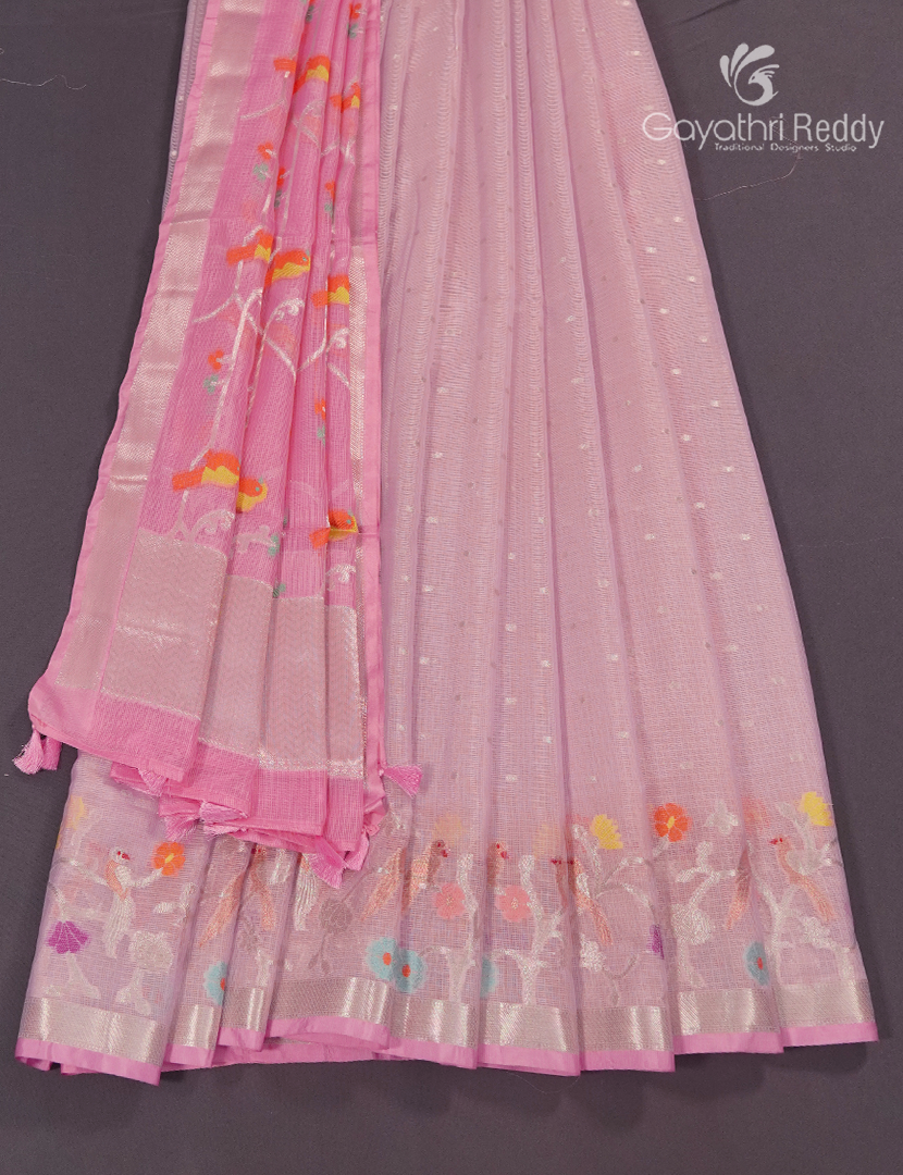 Banaras Kota Lehanga Set in Baby Pink