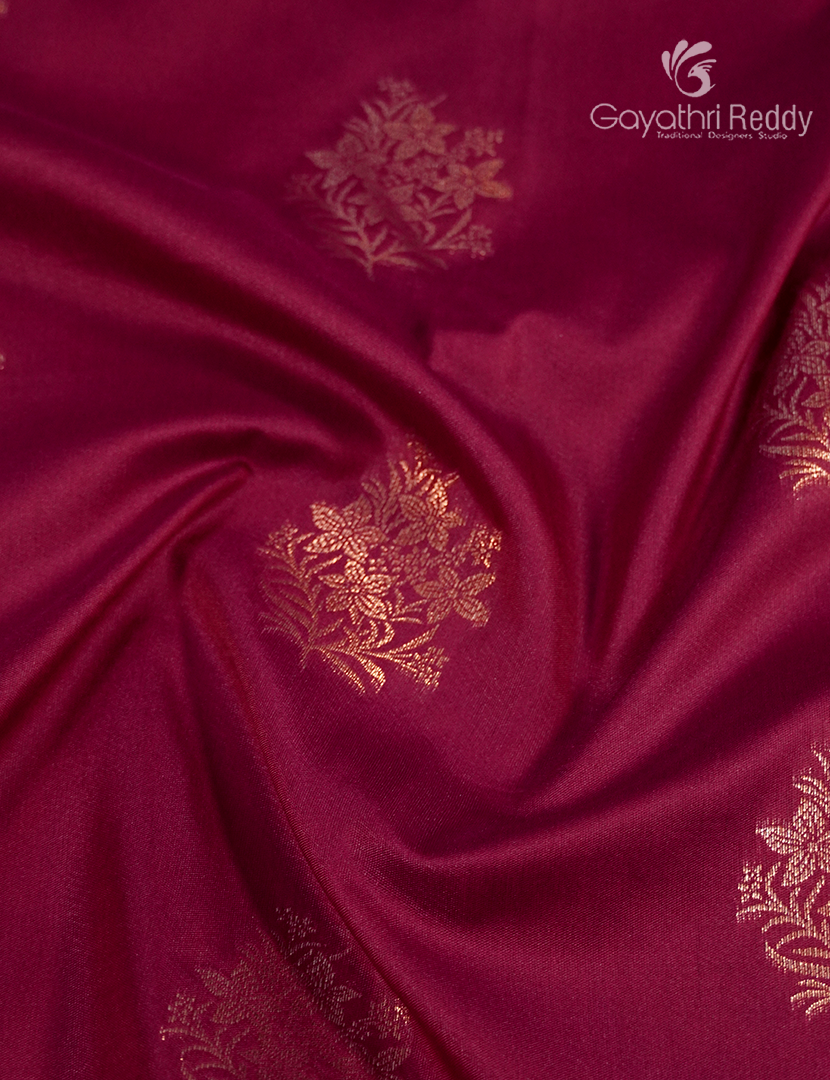 Semi Kanchipuram Art Silk Saree in Deep Pink