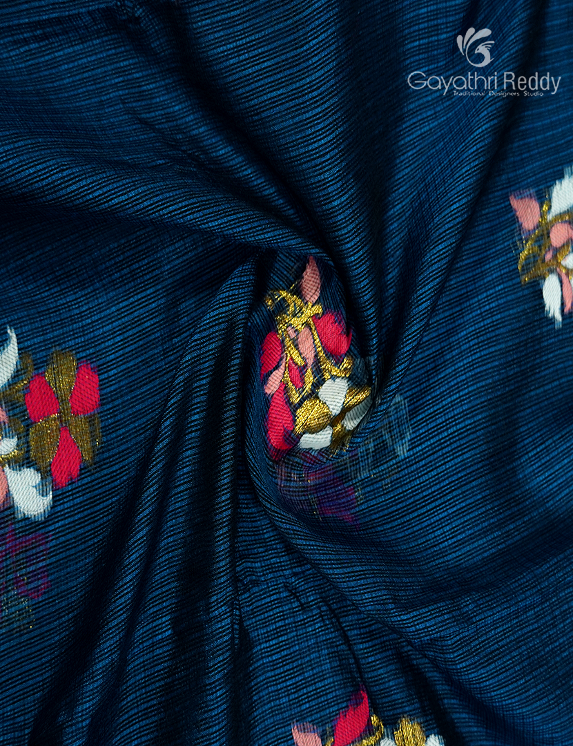 Pure Silk Kota Saree in Deep Blue