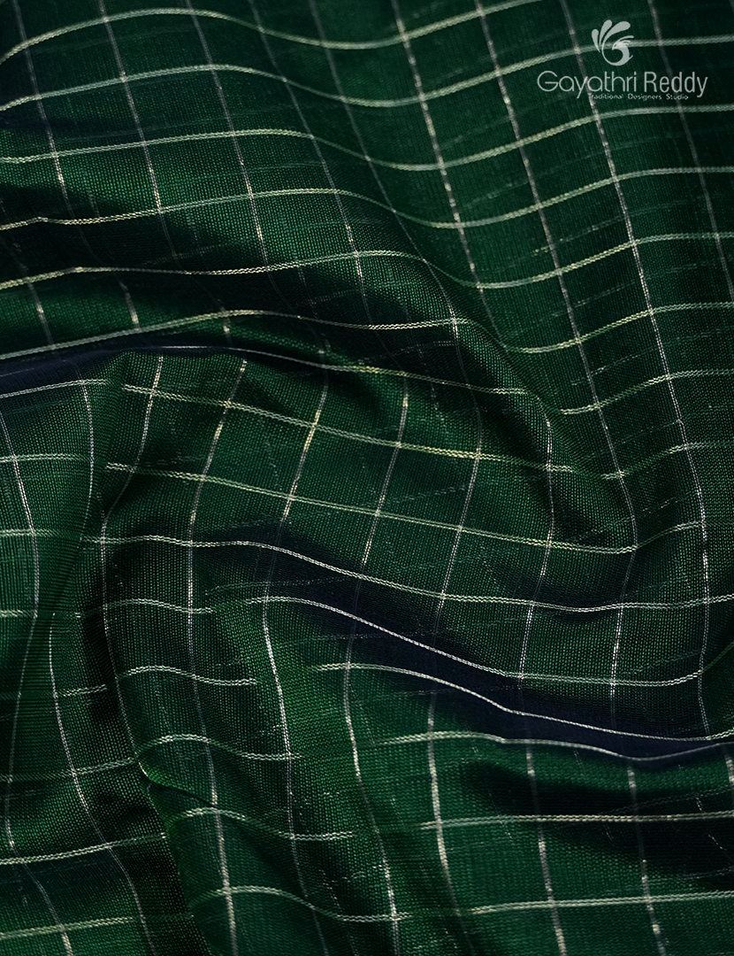 Pure Arani Sico Saree in Deep Bottle Green