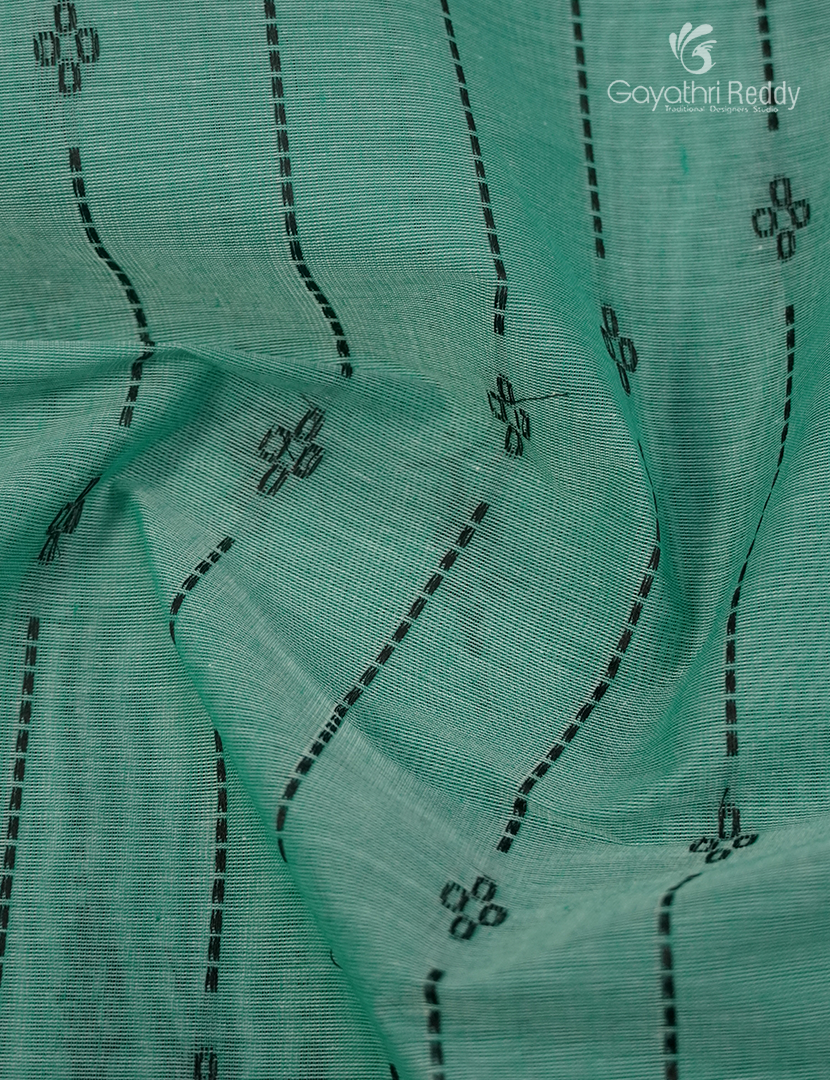 Pure Kanchi Cotton Saree in Sea Green