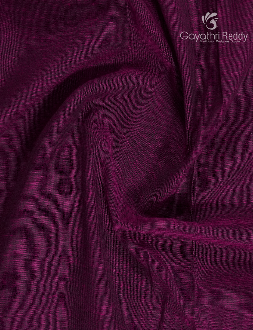 Jamdani Cotton Saree in Deep Magenta