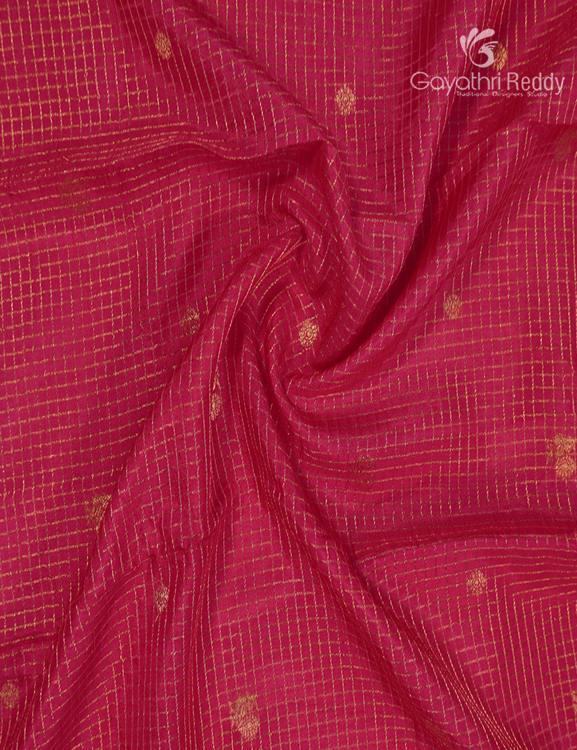 Semi Mysore Crepe Saree in Rani Pink