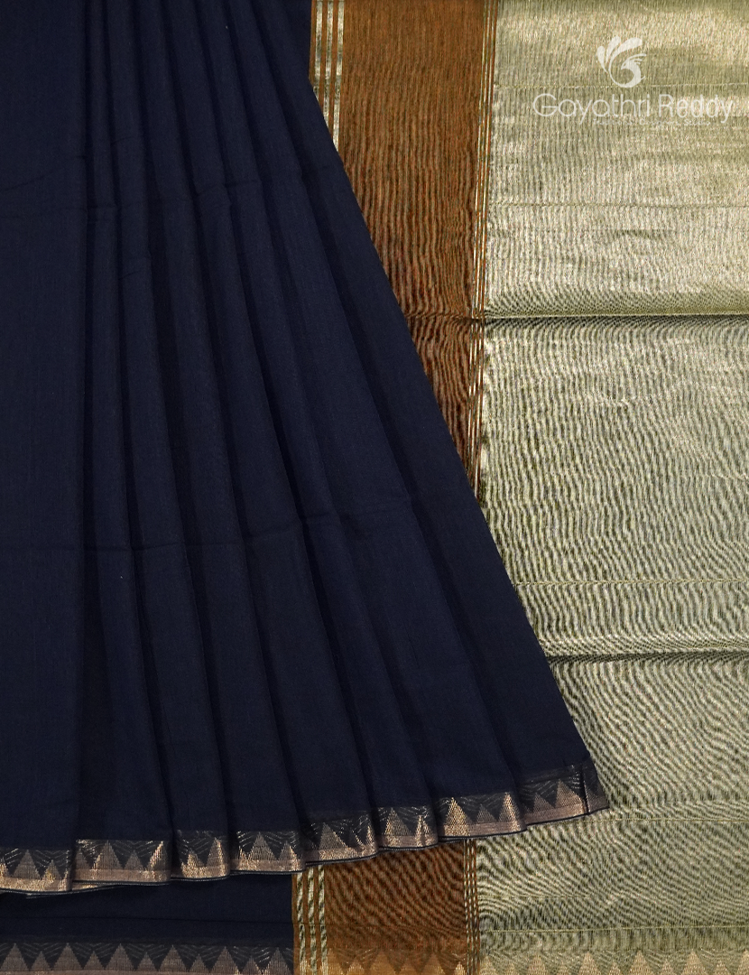 Jamdani Cotton Saree in Black