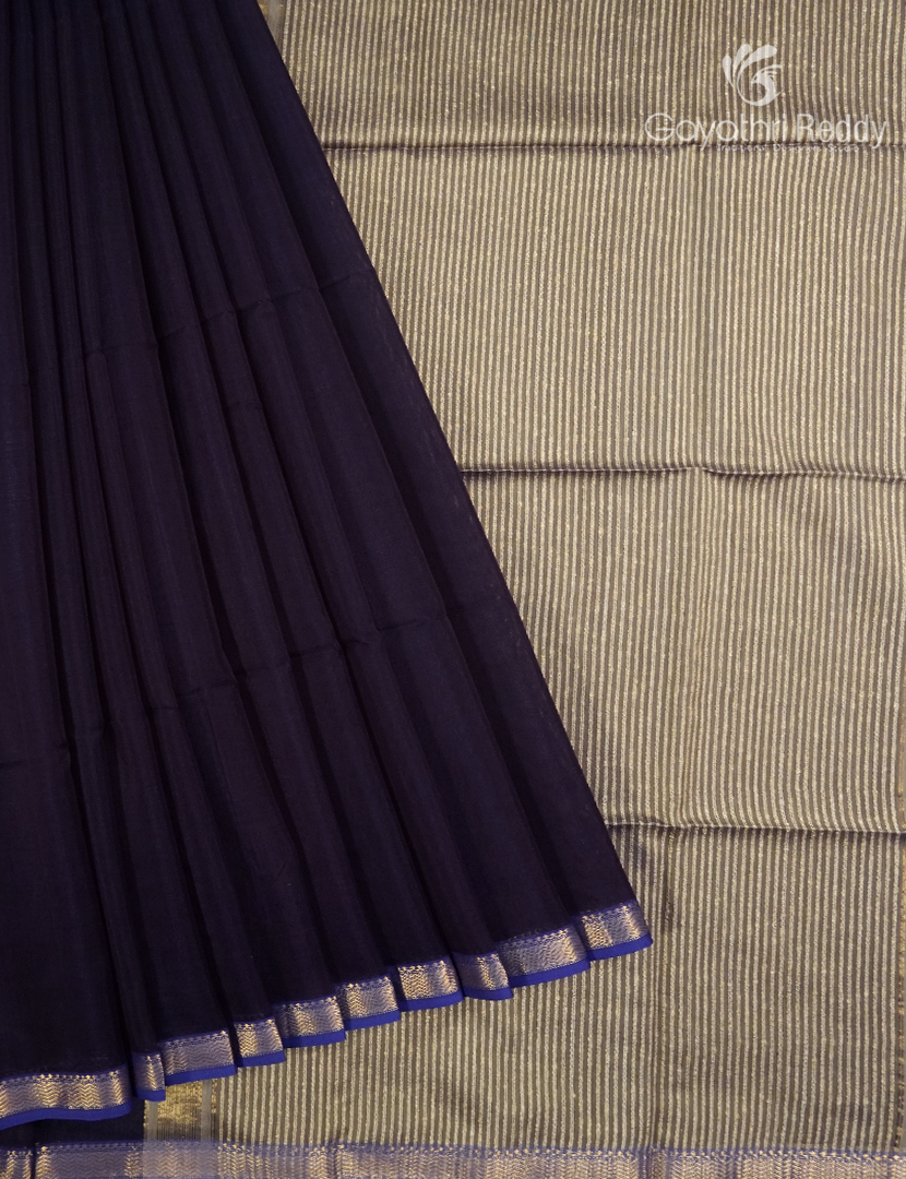 Pure Chanderi Sico Saree in Black