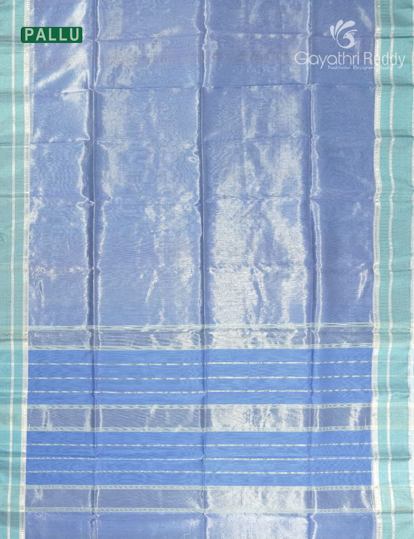 Pure Chanderi Sico Tissue Saree in Cloud Blue