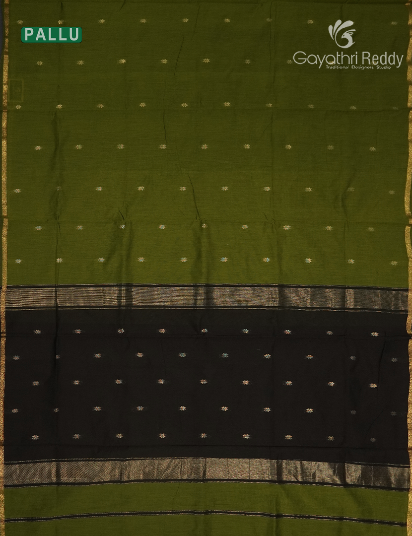 Sico Saree in Mehendi Green and Black