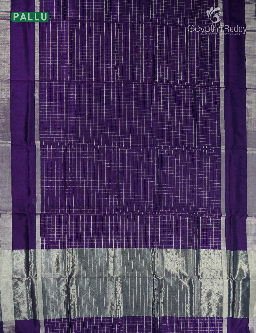 Pure Arani Sico Saree in Deep Violet