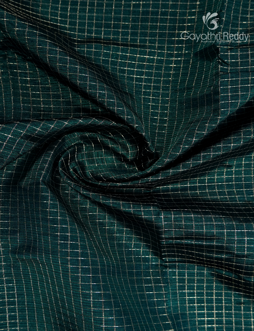 Pure Mangalagiri Langa Voni Set in Pink and Bottle Green