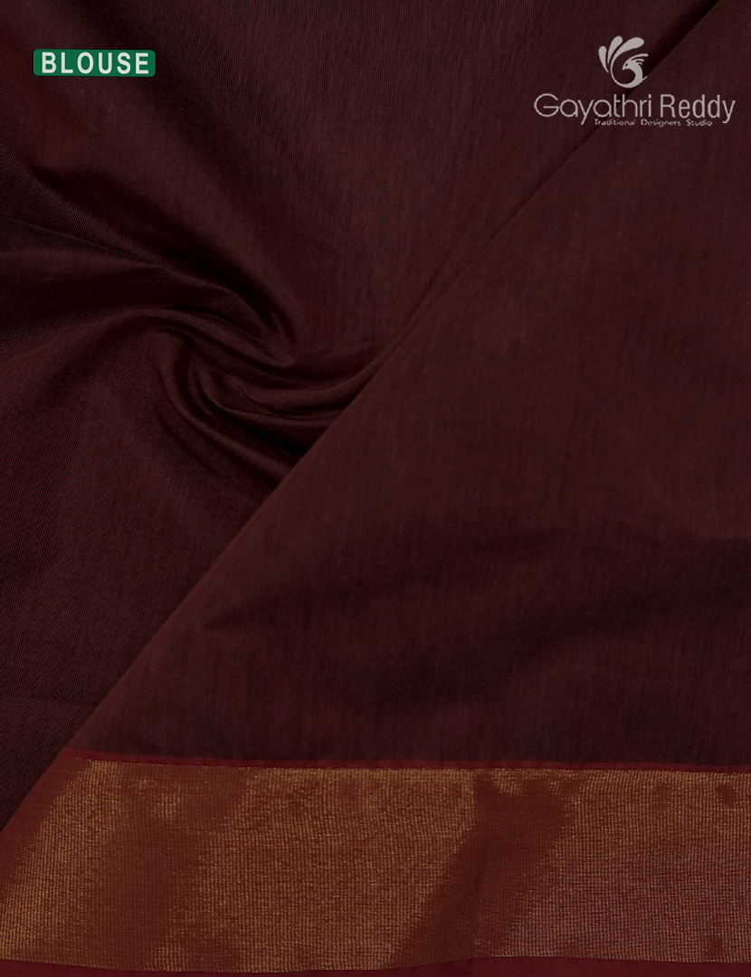 Semi Ikat Sico Saree in Maroon