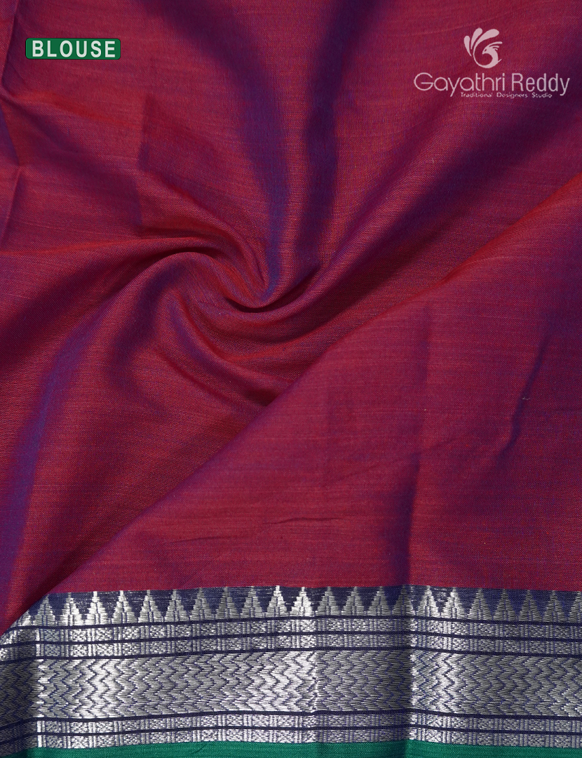 Pure Narayanpet Cotton Saree in Magenta