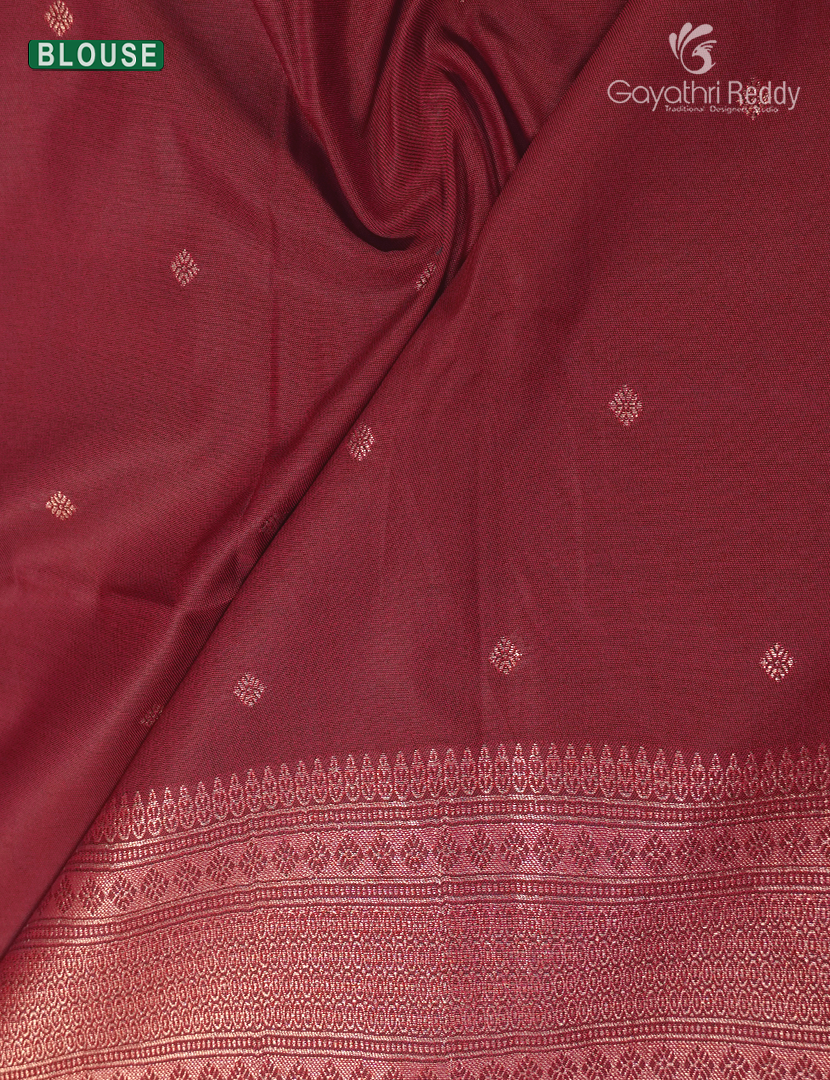 Semi Kanchipuram Art Silk Saree in Rani Pink