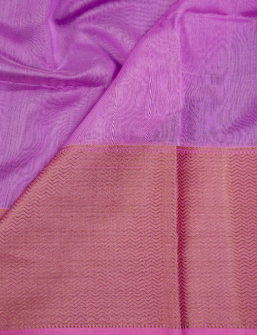 Pure Chanderi Sico Saree in Cream and Pink