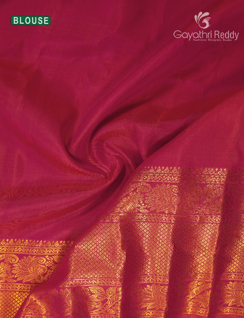 Pure Gadwal Silk Saree in Rani Pink