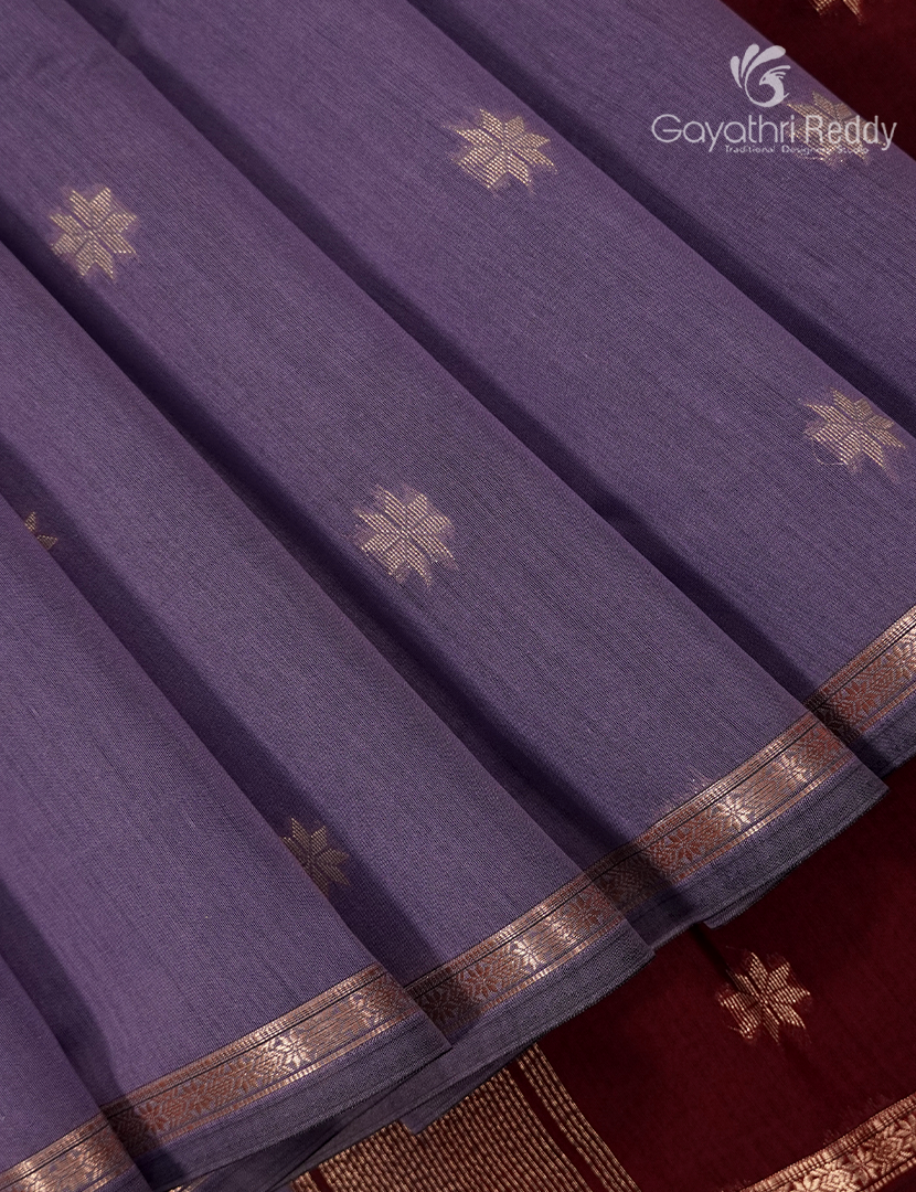 Kanchipuram Sico Saree in Lavender and Maroon