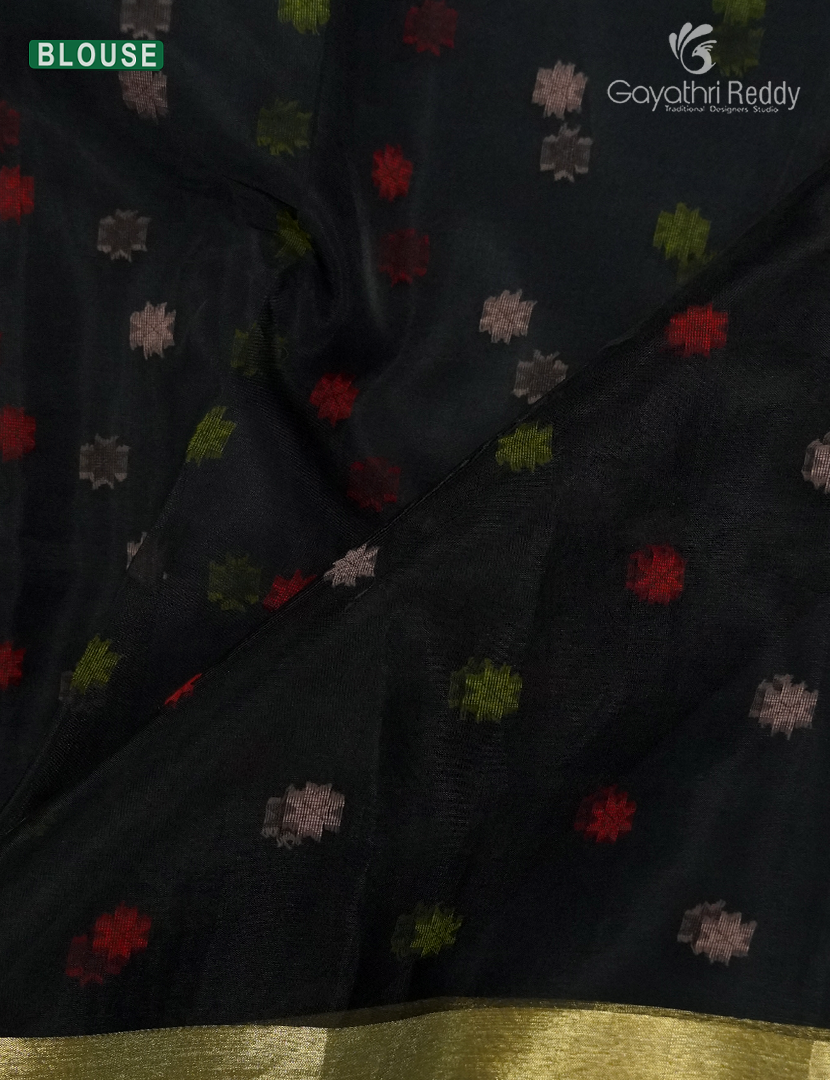 Pure Linen Saree in Black