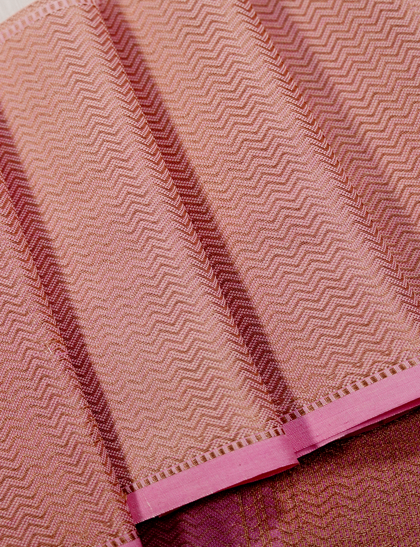 Pure Chanderi Sico Saree in Cream and Pink